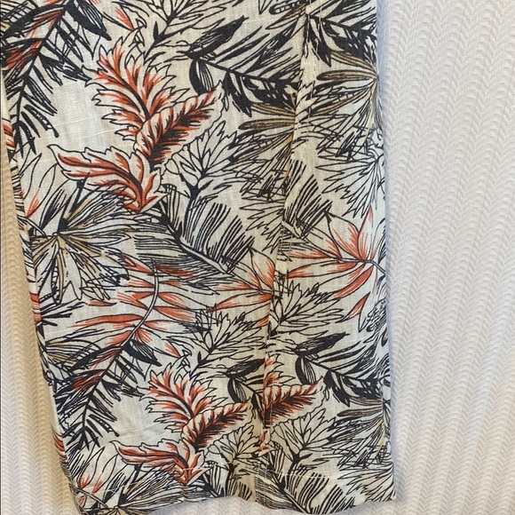 CALI 1805 Los Angeles Pant Flare Wide Leg Linen Tropical Drawstring Size Small - Picture 6 of 14
